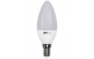 Лампа светодиодная PLED-SP C37 7Вт свеча 5000К холод. бел. E14 560лм 230В JazzWay 4690601027832
