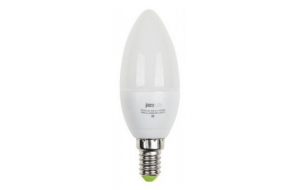 Лампа светодиодная PLED-ECO-C37 5Вт свеча 3000К тепл. бел. E14 400лм 220-240В JazzWay 4690601036834