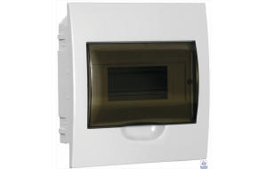 Щит распределительный встраиваемый ЩРв-П-8 IP41 пластиковый белый прозрачная дверь